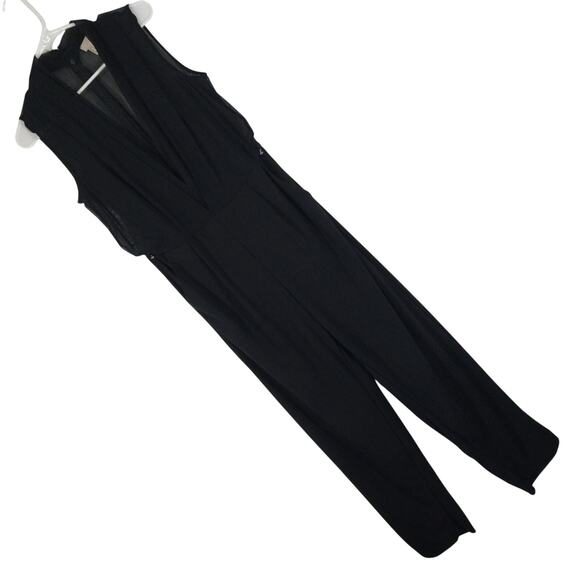 NWOT! H & M! ULTRA GLAM BLACK SHEER V NECK TOP, WIDE LEG JUMPSUIT, ONESIE! SZ 12 - Picture 11 of 11